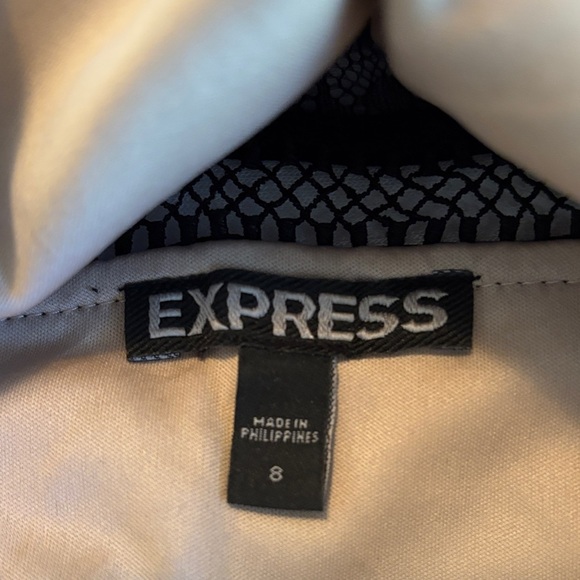 Express Black and Cream Lace Mini Dress Size 8 - Picture 8 of 13